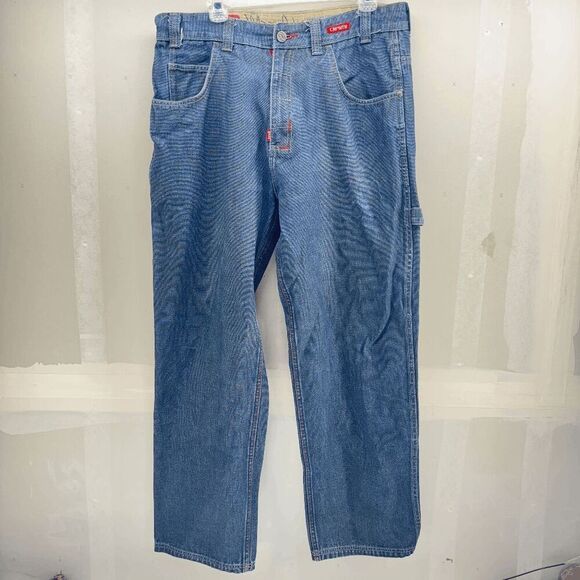 Vintage Marc Ecko Mens Jeans 36x31 Blue Limited Edition Classic Carpenter Y2K - Picture 1 of 11